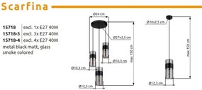 Lustra suspendata design modern SCARFINA 4L