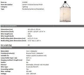 Lustra design elegant LUX Victoire, bronz 114204 HZ