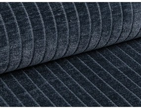 Canapea albastru-închis cu tapițerie din catifea reiată 364 cm Bergamo – Cosmopolitan Design