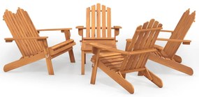 3152136 vidaXL Set mobilier de grădină Adirondack, 5 piese, lemn masiv acacia