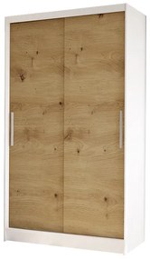 Dulap de haine Coletta I (Alb + Stejar artisan). 1047508