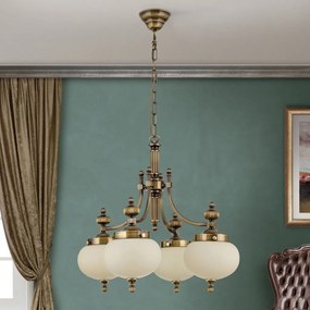 Lustra suspendata eleganta stil clasic Nostalgie 4L patina/ champagne