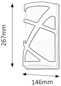 Aplică de exterior DURANGO 1xE27/40W IP54 Rabalux 8767