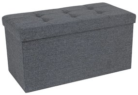 Taburet multifunctional pentru depozitare OTTOMAN, gri inchis