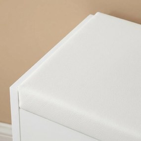 HOMCOM Set Masă de Toaletă cu Oglindă și 5 Sertare și Taburet de Machiaj Tapițat, 97,2x44,5x136,5 cm, Alb | Aosom Romania