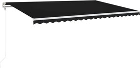 vidaXL Copertină retractabilă automat, antracit, 500x350 cm