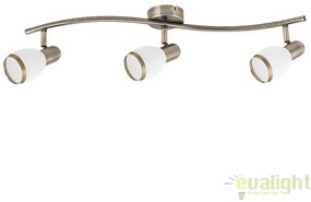 Lustra, Plafoniera cu 3 spoturi design modern, finisaj bronz, Elite 5972 RX