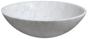 Sapho - Lavoar pe blat BLOK Ø 42 cm piatră/Carrara/alb mat