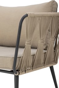 Canapea de exterior, bej, din metal Pavone