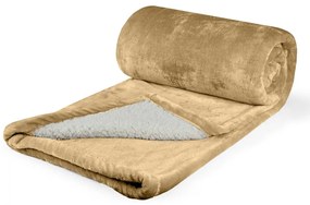 Pătură din microflanel cu imitație de mielușel