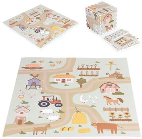 Covor de joacă din spumă EVA pentru copii Farm 90,5x90,5 cm 21 bucăți