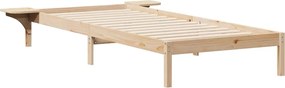 vidaXL Cadru de pat cu mese laterale natural 80 x 210 cm
