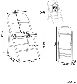 Set 4 buc scaune de conferință Segar (gri) . 1075976