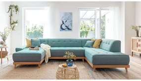 Colțar turcoaz extensibil (cu colț pe partea dreaptă/în formă de "U") Dazzling Daisy – Miuform