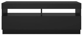 Comoda TV cu lumini LED, negru, 100x35x40 cm 1, Negru, 100 x 35 x 40 cm