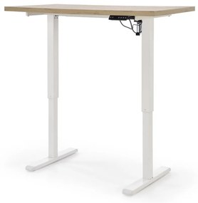 Masa de birou cu functie de reglare a inaltimii B54 stejar artizan/alb L120 cm