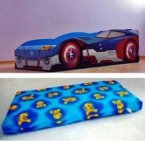 Pat masina Captain America cu saltea
