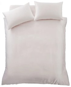 Lenjerie de pat roz din satin pentru pat dublu, extinsă 230x220 cm Silky Soft – Catherine Lansfield