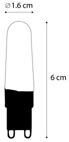 Set 5 becuri Bec LED G9 cu filament 2.5W 240lm 2300K