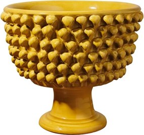 Bol decorativ cu picior din ceramica D33cm Macedonia