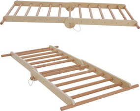 Montessori Triunghiul Pikler 3în1, natural/mix de culori, OPRIN