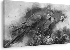 Tablou - Acuarelă papagali (90x60 cm)
