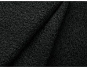 Colțar negru extensibil cu tapițerie din țesătură bouclé (cu colț pe partea dreaptă) Jodie – Micadoni Home