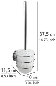 WENKO 18768100 - Set WC TURBO-LOC rotund, oțel, 10x37,5 cm, crom lucios/alb