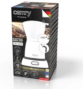 Cafetiera electrica Camry CR 4415W, 480 W, 300 ml, 6 cesti, Oprire automata, Alb