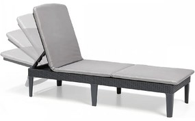 Șezlong de grădină Jaipur cu pernă grafit
