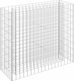 vidaXL Strat înălțat gabion, 90 x 30 x 90 cm, oțel galvanizat
