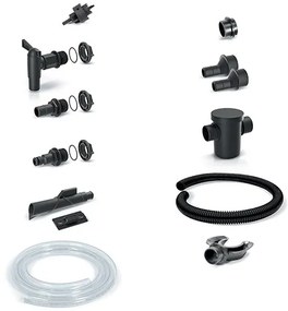 Set de accesorii pentru butoi de ploaie V, 13 piese, negru