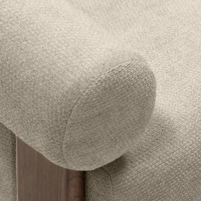 Fotoliu design bej KOKEI ALIA, decor nuc