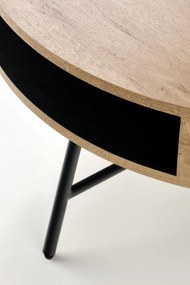 Masa de cafea Camila stejar auriu/negru ø80/h41 cm