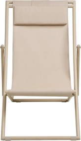 Șezlong de grădină bej din metal Curtis – House Nordic