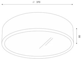 Plafonieră LED Brilagi CARVALHO 2xE27/60W/230V stejar nuc d. 37 cm