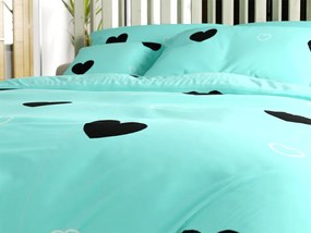 Lenjerie de pat din microfibra CORAZON BLEND albastru Dimensiune lenjerie de pat: 70 x 90 cm | 140 x 200 cm