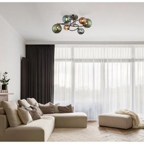 Lustra aplicata 6L design modern Riha color