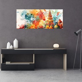 Tablou - Ilustrație în acuarelă (120x50 cm)