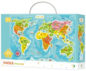 PUZZLE - CONTINENTELE LUMII (100 PIESE) - DODO (DO300123)