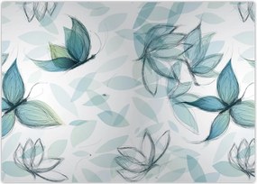 Tablou - Fluturași albaștri (70x50 cm)