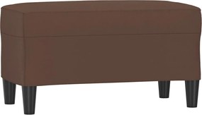 vidaXL Bancă, maro, 70x35x41 cm, piele ecologică