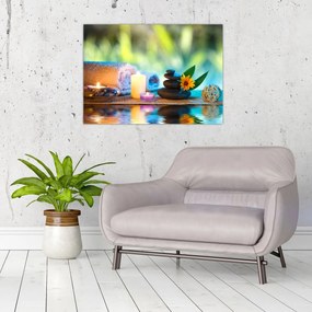 Tablou pe sticlă - Relaxare (70x50 cm)