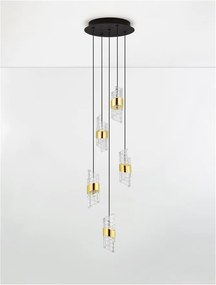 Lustra cu 5 pendule LED design modern Seneca