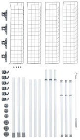 Suport pentru haine alb telescopic din metal Herkules – Wenko