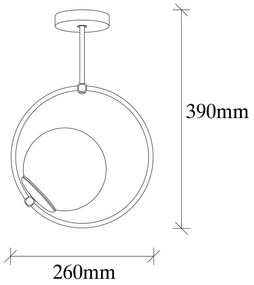 Lustră metalică Opviq lights Erasto, negru