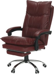 Scaun birou DRAKE, visiniu/crom, piele ecologica/metal, 72x85x111/118