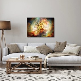 Tablou abstract cu copac (70x50 cm)