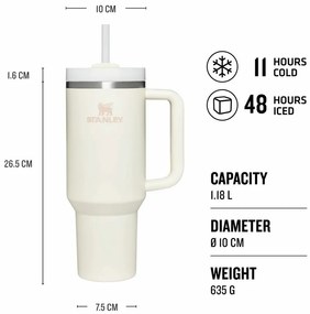 STANLEY Quencher H2.O FlowState Tumbler 1180 mlCream Tonal