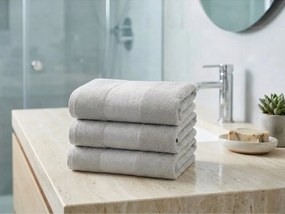 Set prosoape CARRARA 30x30 cm gri deschis 100% bumbac, 3 bucati